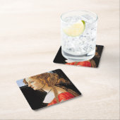 ポートレート・オブ・レディ・サンドロ・ボッティチェリ スクエアペーパーコースター (インサイチュ)