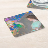 ポートレート・オブ・ヴィオレット・ヘイマン・レドン スクエアペーパーコースター (アングル)