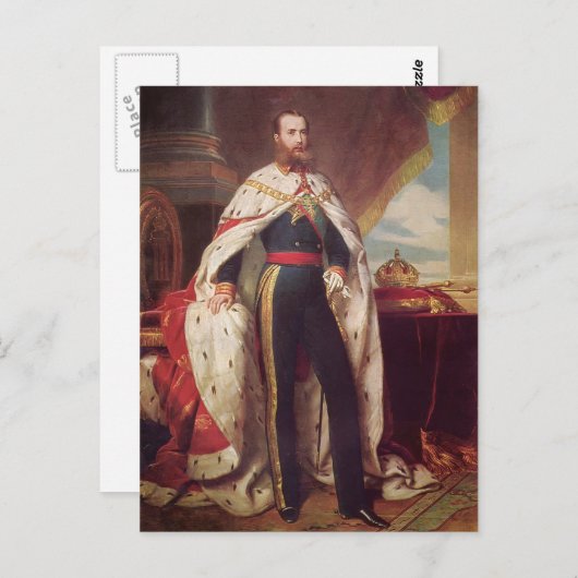 ポートレート・マクシミリアン・バイフランツ・ウィンターハルター ポストカード (正面/裏面)