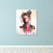 ポートレート，抽象化，水彩，アート，装飾， ca キャンバスプリント (インサイチュ (ウッドフロア))