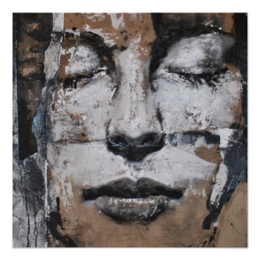 ポートレート，抽象化，水彩，芸術，装飾 ポスター (正面)