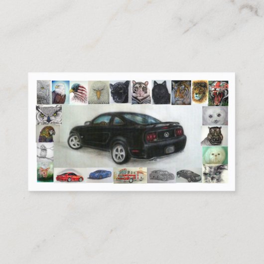 ポートレート、車、ボート、オートバイ等の芸術家を   かわいがって下さい 名刺 (裏面)