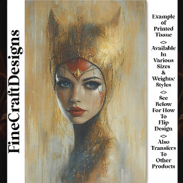 ポートレート、金ゴールドヘアドレス、レッドリップBV2デカップージ 薄葉紙