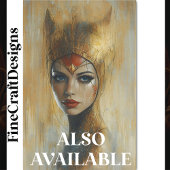 ポートレート、金ゴールドヘアドレス、赤い唇BV3のデコページ 薄葉紙