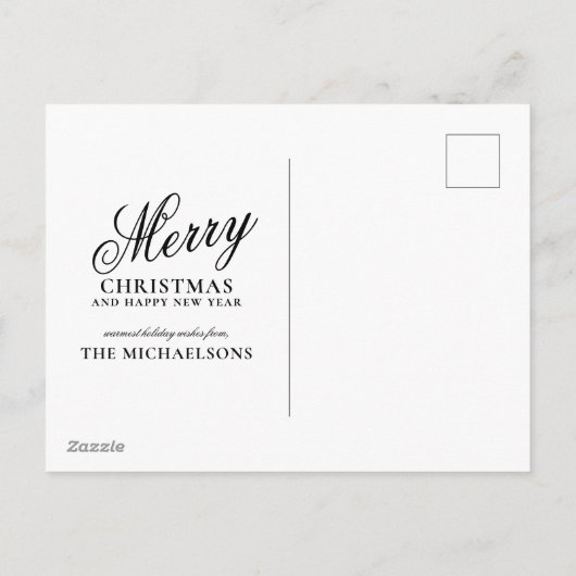 ポートレート,雪に覆われたバイソン シーズンポストカード (裏面)