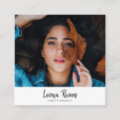 ポートレートQRコードフォトグラファー名刺 スクエア名刺 (正面)