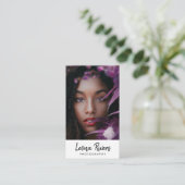 ポートレートQRコードフォトグラファー名刺 名刺 (スタンド正面)