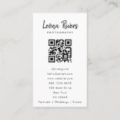 ポートレートQRコードフォトグラファー名刺 名刺 (裏面)