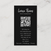 ポートレートQRコードフォトグラファー名刺 名刺 (裏面)