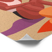 ポートローズ、女の子のビーチ、ヴィンテージ旅行 ポスター (角)