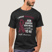 ポートワインのステインアザマークPWS認識度戦士 Tシャツ (正面)