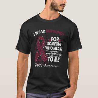 ポートワインのステインアザマークPWS認識度戦士 Tシャツ