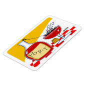 ポートワインの漫画の試食ユーモアのある会が人気 マグネット (左側)