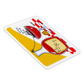 ポートワインの漫画の試食ユーモアのある会が人気 マグネット (右側)