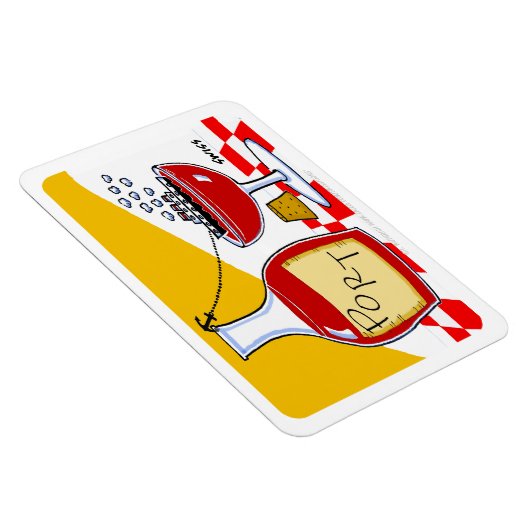 ポートワインの漫画の試食ユーモアのある会が人気 マグネット (右側)