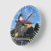 ポートワシントン灯台の時計 ラウンド壁時計 (傾斜)