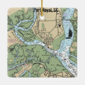 ポート王室のサウスカロライナのグラフ セラミックオーナメント (裏面)