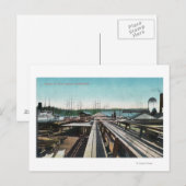 ポート・ラドロー・ドックスの景観　ポート・ラドロー、ワシントン州 ポストカード (正面/裏面)