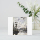 ポート、Eugene Boudinによるフェンプ ポストカード (スタンド正面)