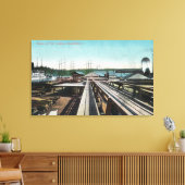 ポートLudlow DocksPort Ludlow, WAの表示 キャンバスプリント (インサイチュ (リビング))