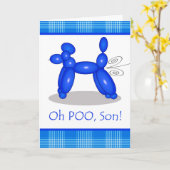 ポードルおもしろいファルトのベルテッド誕生日 カード (黄色い花)