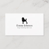 ポードルモダンロゴドッグ歩く 名刺 (正面)