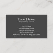 ポードルモダンロゴドッグ歩く 名刺 (裏面)