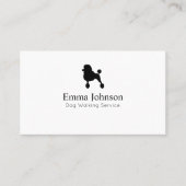 ポードルモダンロゴドッグ歩く 名刺 (正面)