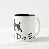 ポードル最高のパパエバーコーヒーマグ ツートーンマグカップ (正面右)