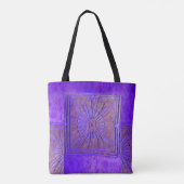 ポーニー朝のスター、ブルーパープルトートバッグ トートバッグ (裏面)