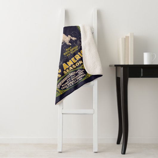 ポーニー素晴らしビルがショーし、ヴィンテージサーカスのポスター シェルパブランケット (インサイチュ)