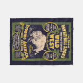 ポーニー素晴らしビルがショーし、ヴィンテージサーカスのポスター フリースブランケット (正面(横))