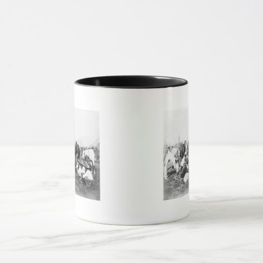 ポーニー・ビルのワイルド・ウェスト・ショーのメンバー マグカップ (中央)