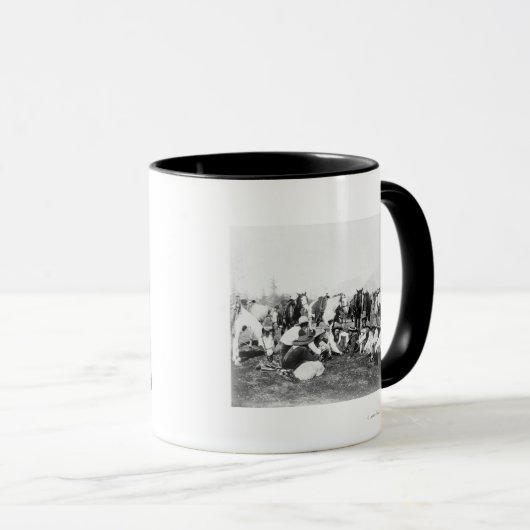 ポーニー・ビルのワイルド・ウェスト・ショーのメンバー マグカップ (正面右)