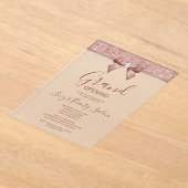 ポーバラ金ゴールドジュエルボウグランドオープニング アクリル招待状 (レイダウン)