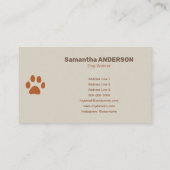 ポーパターン – ドッグウォーカー 名刺 (裏面)