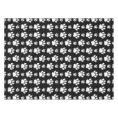 ポーパターン、ポープリント、犬の足、白黒 テーブルクロス (正面(横))