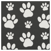 ポーパターン、ポープリント、犬の足、白黒 ファブリック (クローズアップ)