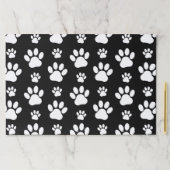 ポーパターン、ポープリント、犬の足、白黒 ペーパーパッド (インサイチュ)