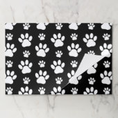 ポーパターン、ポープリント、犬の足、白黒 ペーパーパッド (折り畳み)