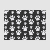 ポーパターン、ポープリント、犬の足、白黒 薄葉紙 (正面)