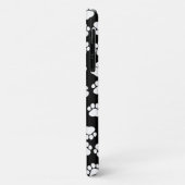 ポーパターン、ポープリント、犬の足、白黒 Case-Mate iPhoneケース (裏面/左)