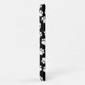 ポーパターン、ポープリント、犬の足、白黒 Case-Mate iPhoneケース (裏面/右)