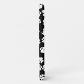 ポーパターン、ポープリント、犬の足、白黒 Case-Mate iPhoneケース (裏面/左)