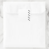 ポーパターン、犬の足、ポープリント、白黒 スクエアシール (バッグ)