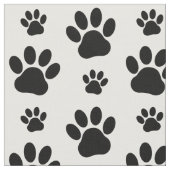 ポーパターン、犬の足、ポープリント、白黒 ファブリック (クローズアップ)