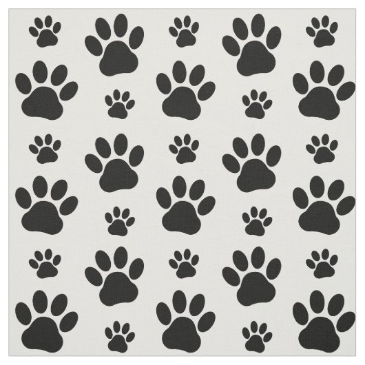 ポーパターン、犬の足、ポープリント、白黒 ファブリック (見本)