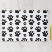 ポーパターン、犬の足、ポープリント、白黒 ペーパーパッド (インサイチュ)