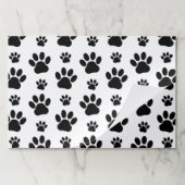ポーパターン、犬の足、ポープリント、白黒 ペーパーパッド (折り畳み)