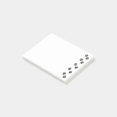 ポーパターン、犬の足、ポープリント、白黒 ポストイット (アングル)